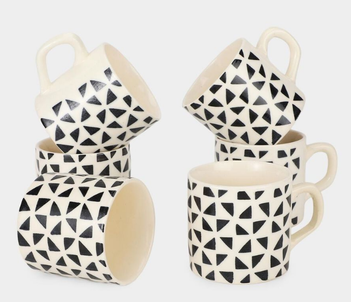Black & White 140ml Ceramic Mug