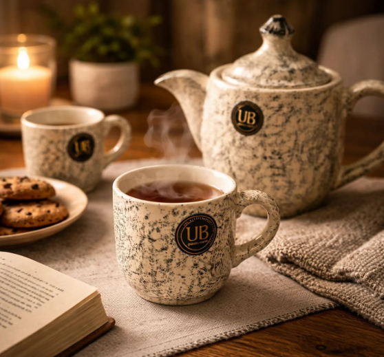 Ceramic Tea Set – Elegant 9-Piece Tea Serving Set with Teapot, Cups & Bowls | Stylish Ceramic Crockery Set for Home, Kitchen, Tea Parties & Gifting