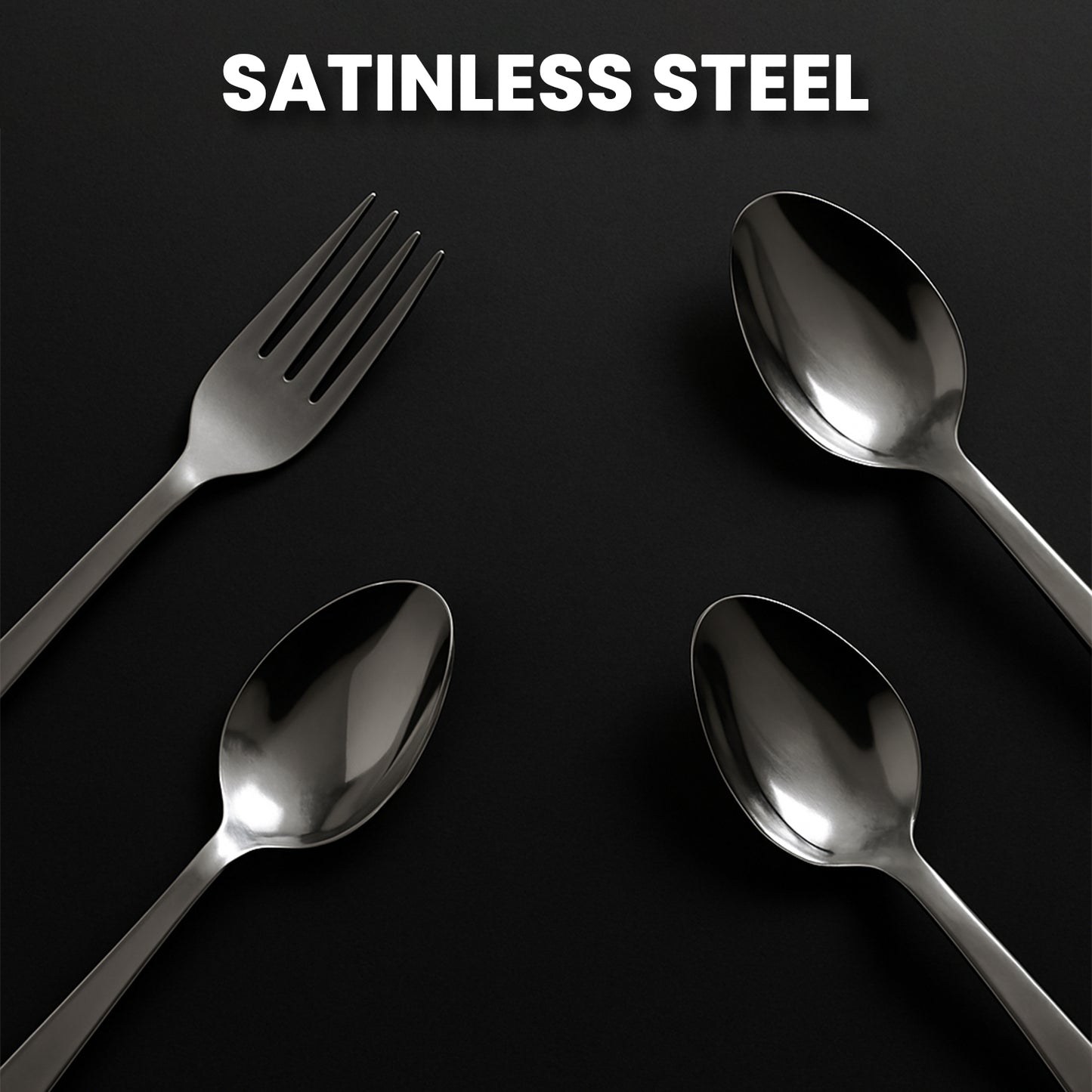 Stainless Steel Cutlery Set With Elegant Storage Stand (24 Pc)