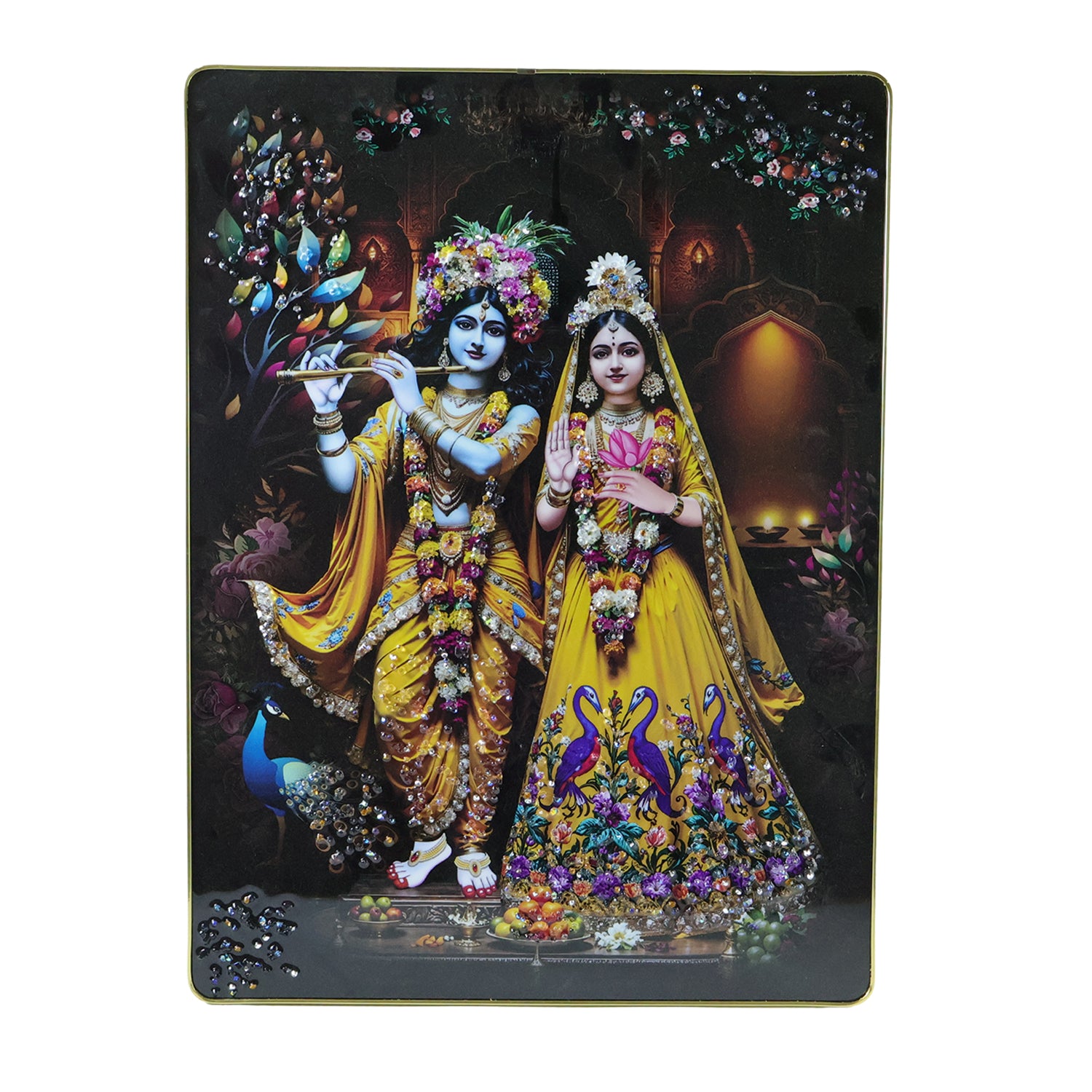Premium Radha Krishna Decorative Wall Frame (1 Pc 60x45 Cm)