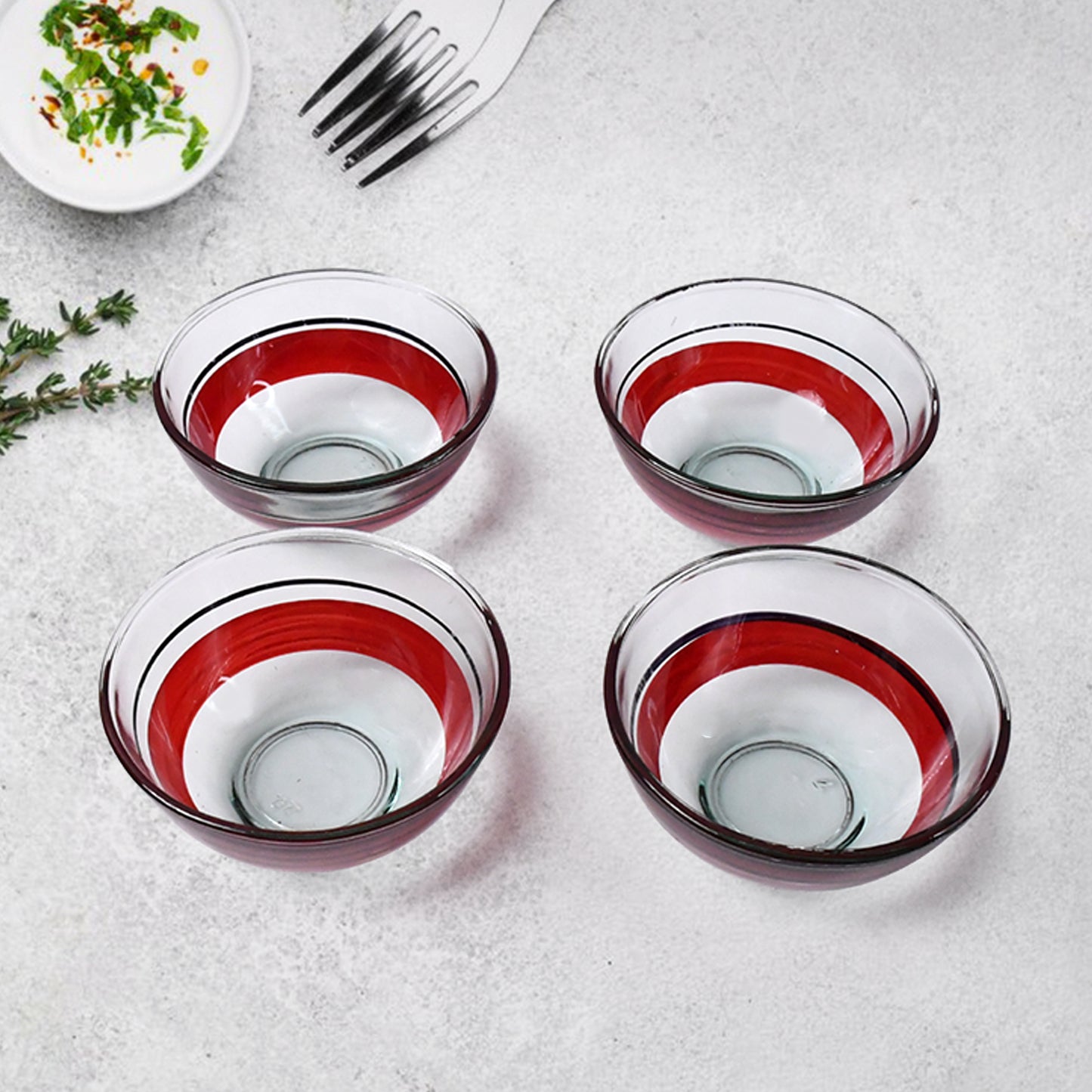 Healthy Choice 9-Piece Ceramic Cup & Glass Bowl Set with Plastic Plate