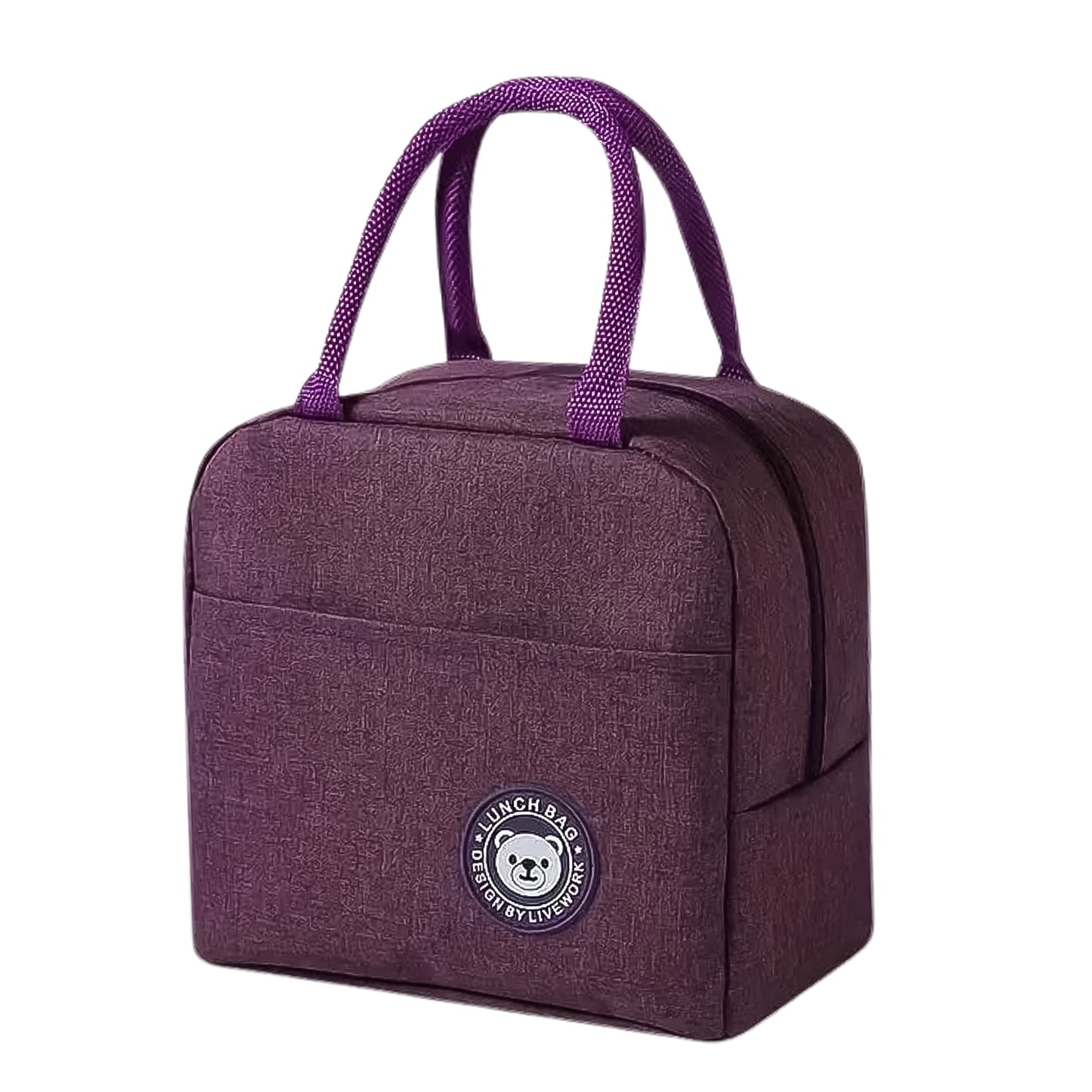 Insulated Lunch Bag for Women & Men – Reusable with Zipper, Pockets & Handles (1 Pc)