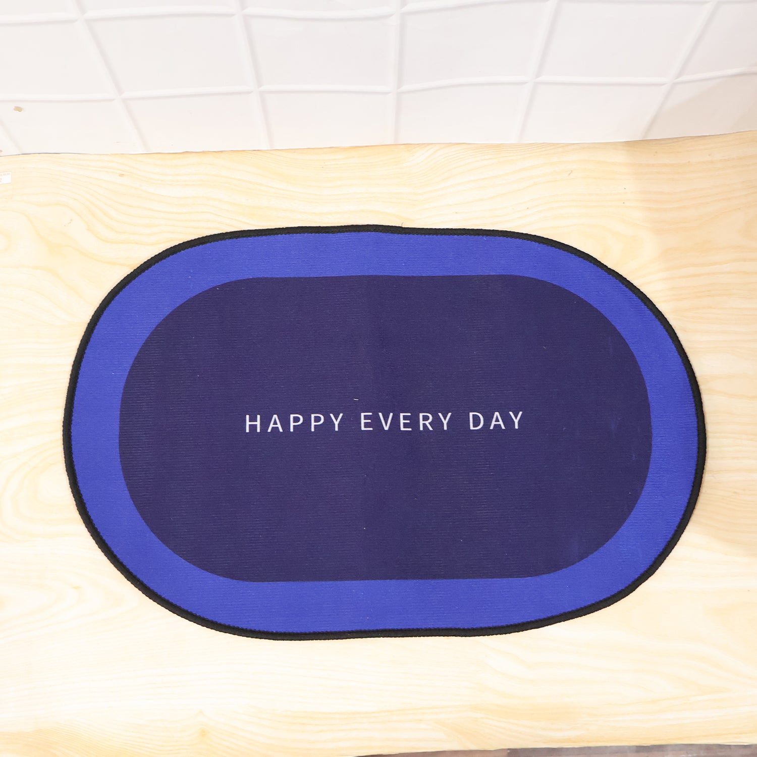 Bathroom Floor Mat  Fast Absorbing  Slip-resistant Oval Design