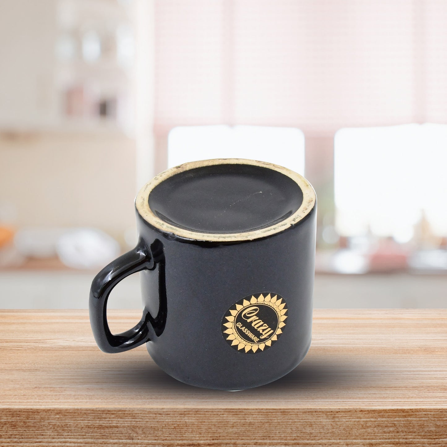 Hide & Seek Ceramic Tea Cups with Round Serving Bowl (4-Piece Set)