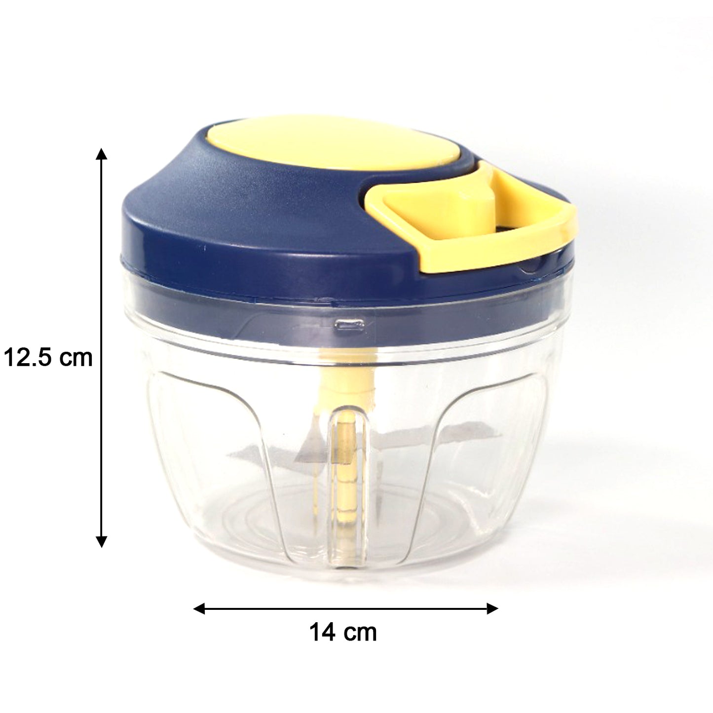Manual Chopper with 4 Blades (650ml) – Effortless Vegetable & Fruit Cutting