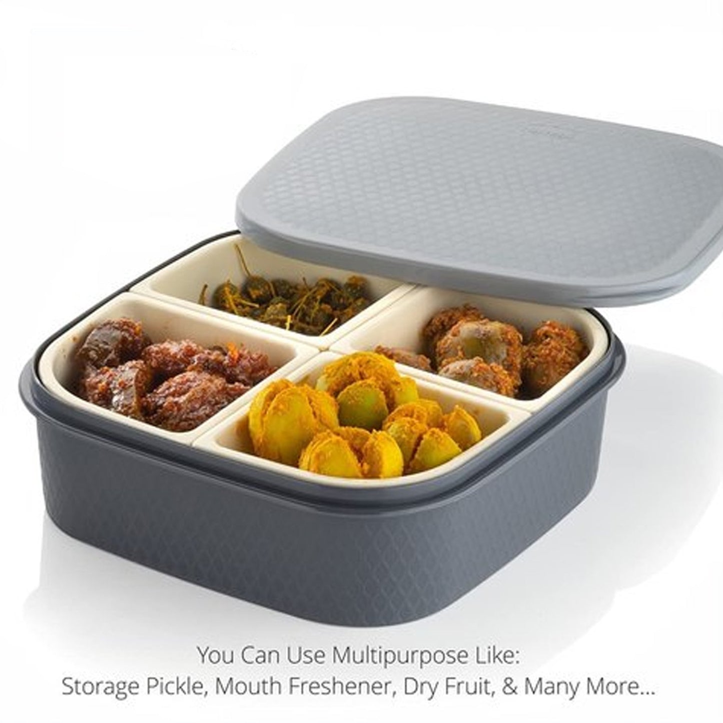 Dry Fruit Storage Box with Transparent Lid, BPA-Free Plastic, Multipurpose Serving Container