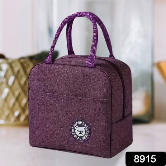 Insulated Lunch Bag for Women & Men – Reusable with Zipper, Pockets & Handles (1 Pc)