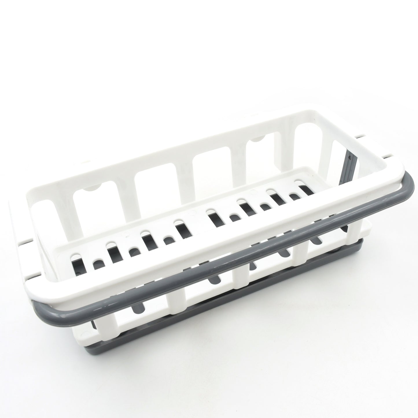 Kitchen Sink Caddy Organiser, Hanging Drain Rack with Adhesive Hook, 26 x 15 x 6 cm, White