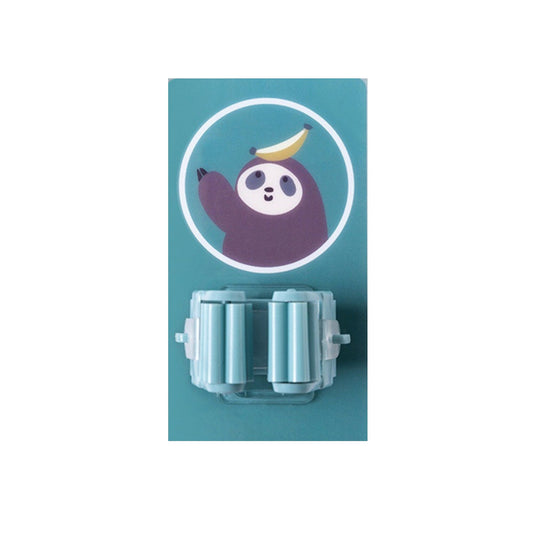Self-Adhesive Mop and Broom Holder with Cartoon Design, 13 cm x 7 cm, Waterproof Wall Mount