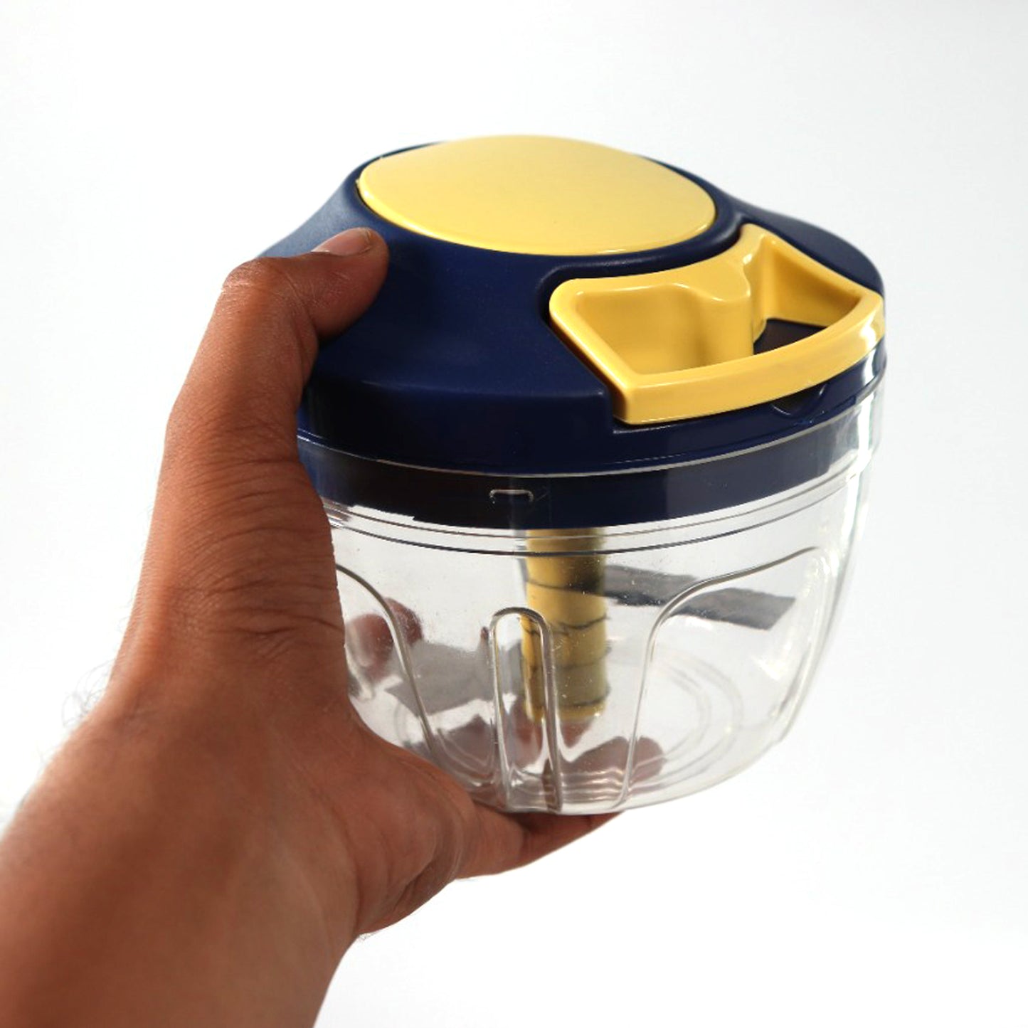Manual Chopper with 4 Blades (650ml) – Effortless Vegetable & Fruit Cutting