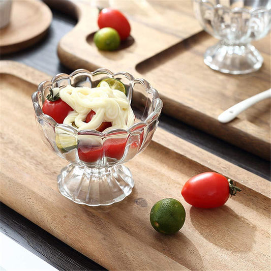 6-Piece Glass Dessert Bowl Set – Elegant & Versatile Serving Bowls