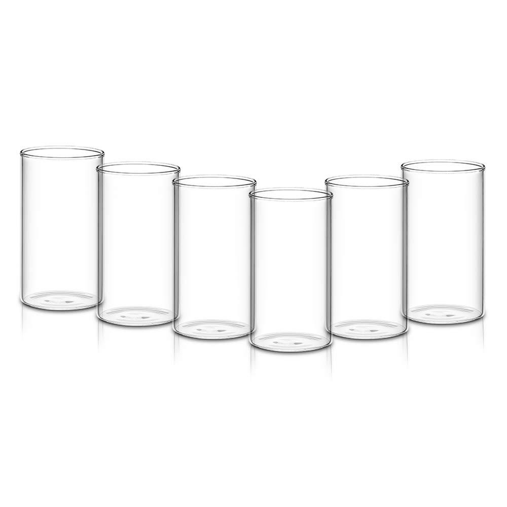 Heavy Unbreakable Stylish Transparent Glasses Set (6 Pcs)
