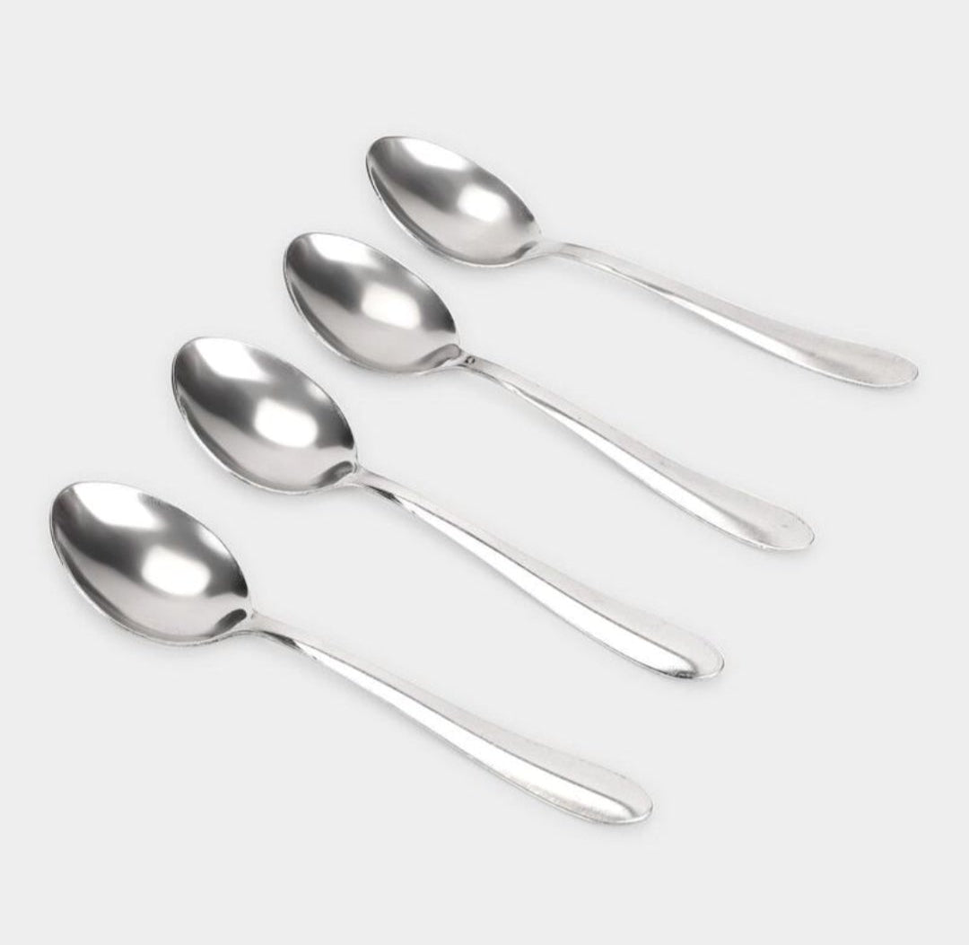 Stainless Steel Dinner Set 20 Pieces, 4 Plates, 4 Glasses, 4 Bowls, 4 Katoris and 4 Spoons, Complete Dining Tableware Set for Home, Kitchen, Family Meals and Everyday Use