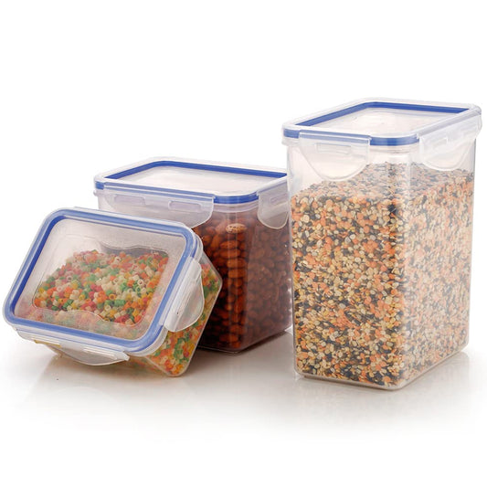 Rectangle ABS Airtight Food Storage Containers (Set of 3)