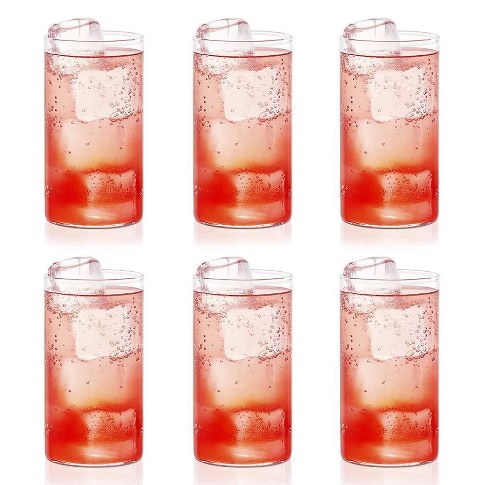 Heavy Unbreakable Stylish Transparent Glasses Set (6 Pcs)