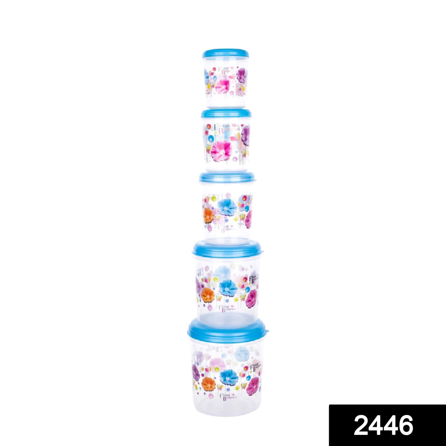 Plastic Transparent Airtight Container Set - 5 Pcs