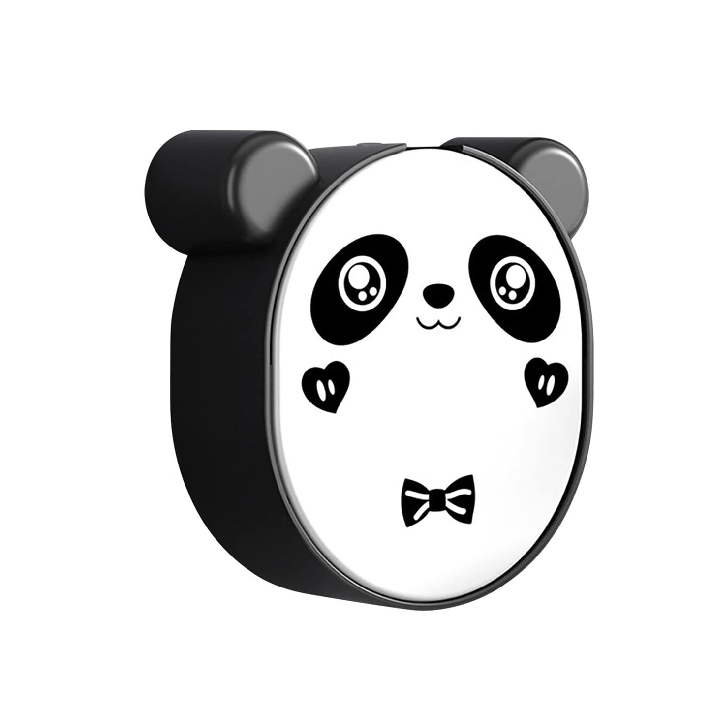 Wall-Mounted Panda Soap Holder, No-Drill Installation, 12 x 12 x 5 cm, Black and White