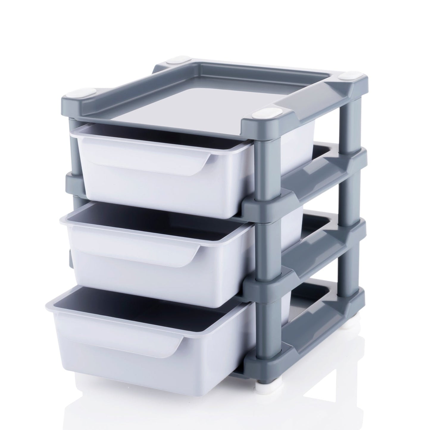 Mini 3-Layer Plastic Drawer Organizer for Makeup, Jewelry & Cosmetic Storage | Compact Storage Box for Women & Girls – Lightweight, Portable & Durable