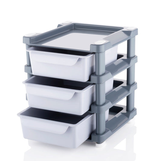 3-Layer Plastic Drawer Organizer, Mini Storage Box for Makeup, Jewellery, Cosmetics, Portable