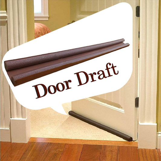 Twin Door Draft Stopper Guard – Double-Sided Insulated Door Seal for Doors & Windows | Noise, Dust, Air & Bug Blocker | Energy Saving Under Door Seal Strip (91 cm, Adjustable)