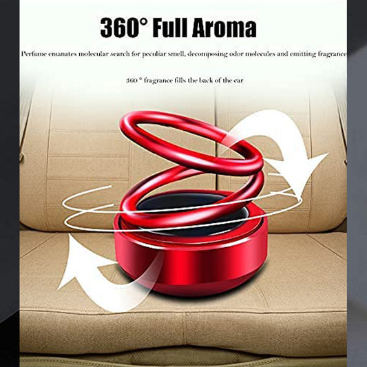 Solar-Powered 360° Rotating Car Aroma Diffuser – Elegant & Eco-Friendly Air Freshener