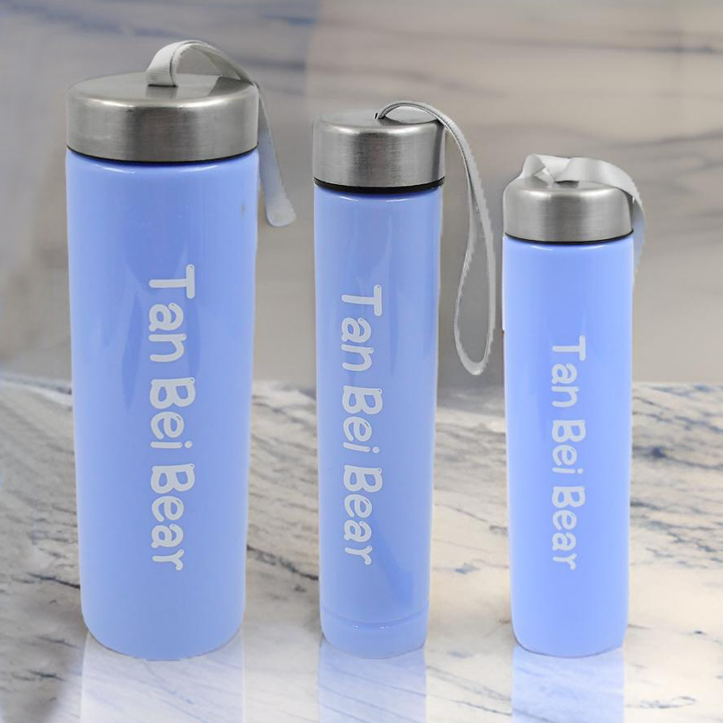 Plastic Water Bottle Set (4 Pc) – 3 Bottles + 1 Tumbler with Straw