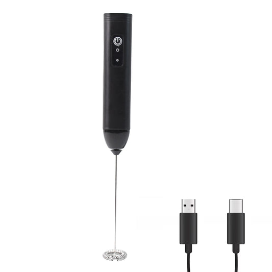 Small Electric Handheld Milk Frother with Stainless Steel Whisk – Battery-Operated Foam Maker for Coffee, Latte, Cappuccino, Hot Chocolate & More – High-Speed Portable Drink Mixer with Power Button (1 Pc)
