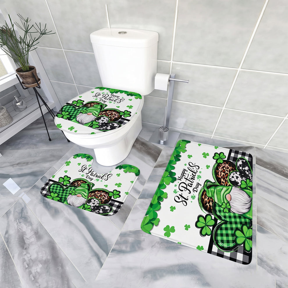 3-Piece Bathroom Mat Set with Non-Slip Backing | Soft Microfibre Bath ...